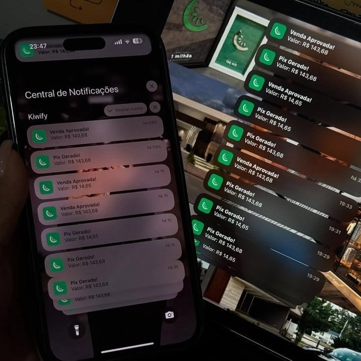Notificações de vendas Kiwify