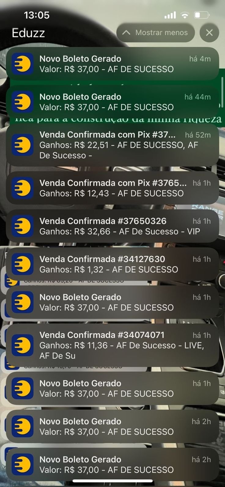 Notificação de vendas Eduzz